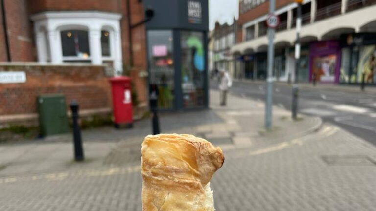 Vegan footlong sausage roll from Level Best Café in Colchester