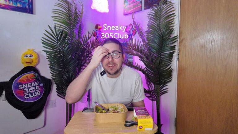 Ian scratching his forehead while trying to find positives in the Pollen + Grace Mexican Smoky Chipotle Black Bean Burrito Bowl review