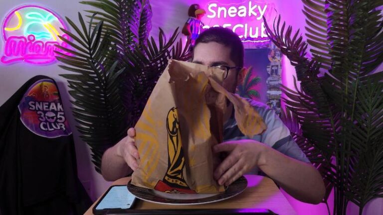 Ian opening the McDonald’s delivery bag during his FIFA World Cup 2026 meal review