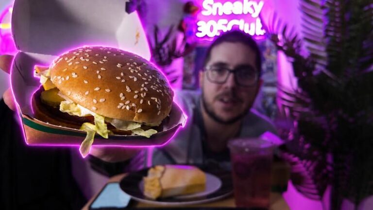 Ian opening the McDonald’s delivery bag during his FIFA World Cup 2026 meal review